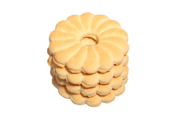 Tea time biscuits isolated on a white background