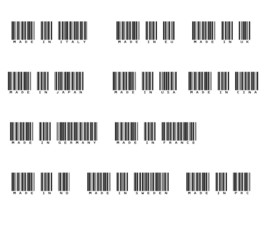 Barcode image with MADE IN letters - abstract illustration