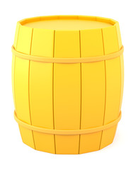 Old-styled barrel isolated on white background