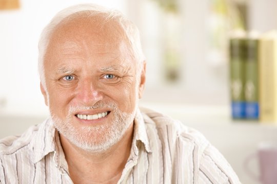 Portrait of cheerful pensioner