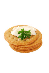 Crackers with cheese