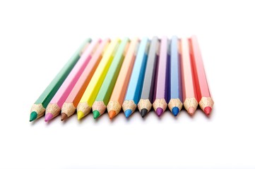 twelve colored pencils