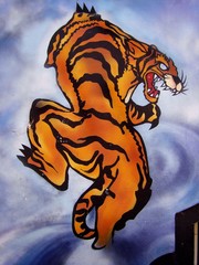 Tiger-Wandbild