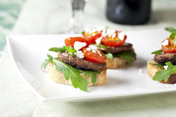 Shitake Mushroom Tapas on platter