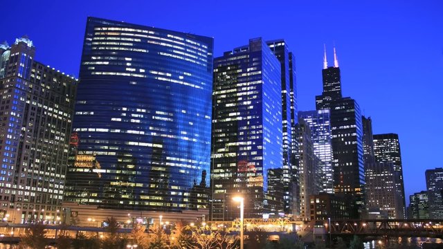 Chicago Skyline at twilight