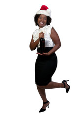 Woman with Christmas Holiday Wine
