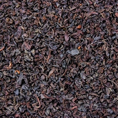 Detailed Black Tea Leaf Texture Macro Background