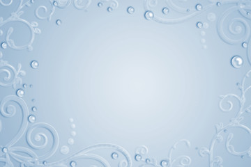 Abstract blue background with drops, and a space for a text