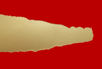 red crushed paper shows golden background