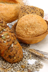 Bread products with seeds