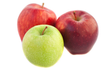 apples isolated on white