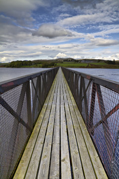 Footbridge over a lake