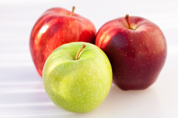 apples isolated on white