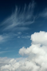 Stratus & cumulus, ciel bleu