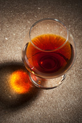 a glass of brandy