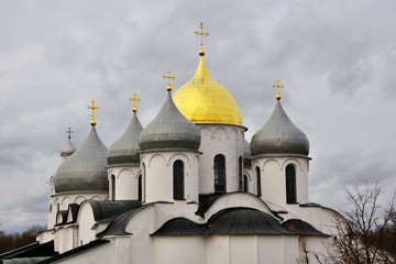 Fototapeta na wymiar The dome of St. Sophia Cathedral
