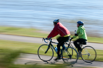 Fototapeta na wymiar Bicycle riders