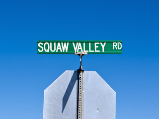 Squaw Valley Road Sign