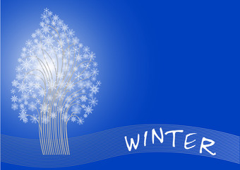 winter tree. vector