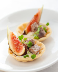 appetizer with fig and pate