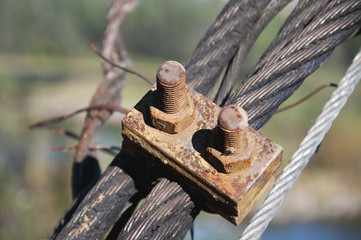 Fastening of designs of the bridge