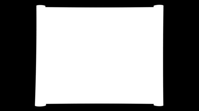 Unrolled scroll with alpha channel