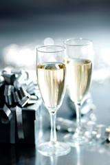 silver christmas card