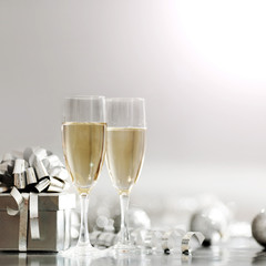 silver christmas card