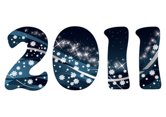 2011 New Year greeting card, vector illustration