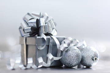 silver christmas gift