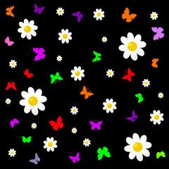 Fototapeta na wymiar background with butterflies illustration