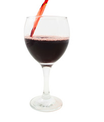 Red wine glasses