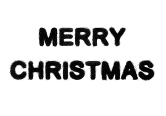 Merry Christmas hand writting on white background