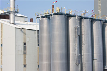 Big silo's of a Dutch factory