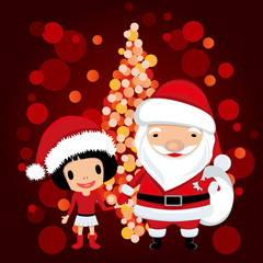 Santa Claus and Girl
