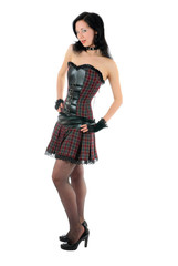 Beaty with slightly opened mouth | Isolated