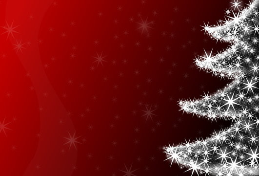 Roter weihnachtlicher Htgr mit Christbaum