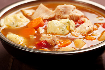 Turkey dumpling soup