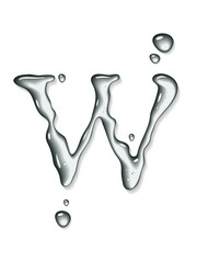 Water letter w