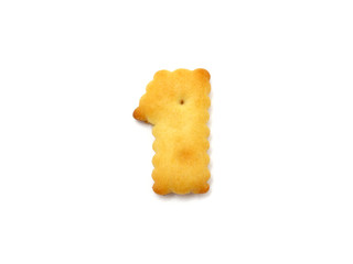 Yellow cookies in the form of figures