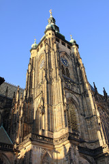 Fototapeta na wymiar Detail of gothic St. Vitus Cathedral in Prague