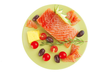 salmon fillet with vegetables