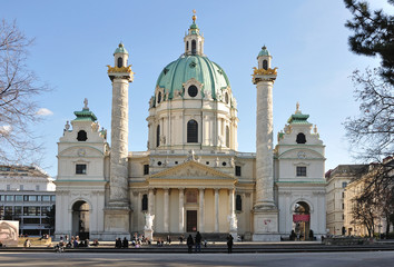 Fototapeta na wymiar karlskirche - Wiedeń