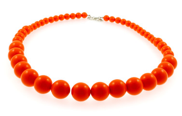 collier de perles rouges