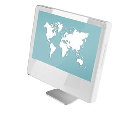 monitor isolated with clipping path