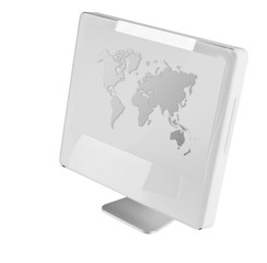monitor isolated with clipping path