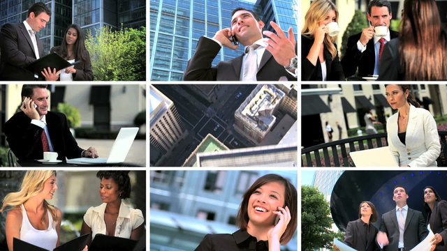 Montage of Modern Business