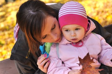 autumn portrait with umbrella