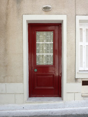 Fototapeta na wymiar elegancki dom drzwi w Grecji