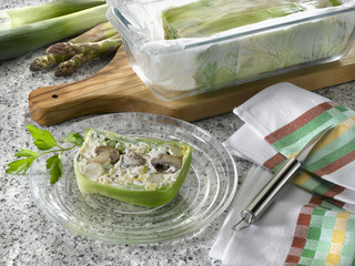 terrine de poireau et asperge